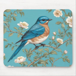 Bluebird William Morris Inspired Turquois  Mouse Pad