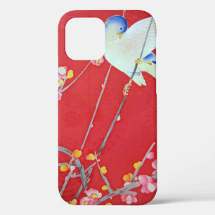 Bluebird with Plum Tree, Japanese Gesign iPhone 12 Case