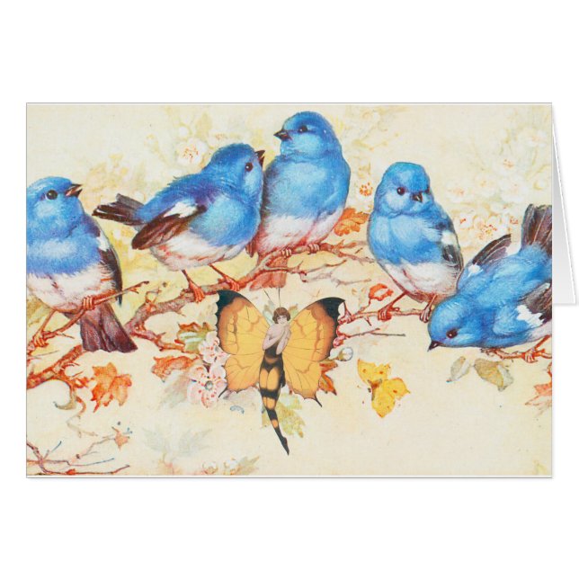 Bluebirds and Butterfly Girl (Front Horizontal)