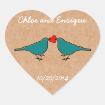 Bluebirds and Love Heart Wedding