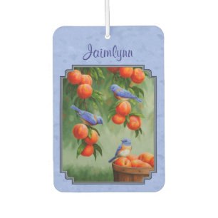 Bluebirds and Peaches Blue Car Air Freshener