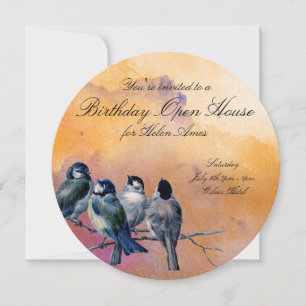 Bluebirds At Sunset Invitation