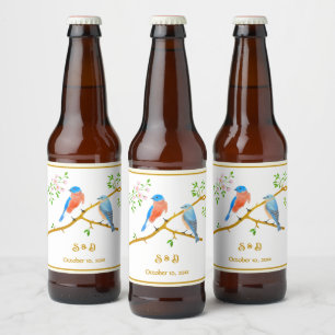 Bluebirds Beer Bottle Label