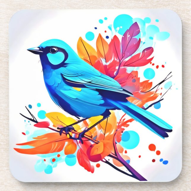 Bluebird's Bliss Art Coaster (Front)