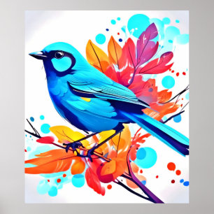 Bluebird's Bliss Art Poster