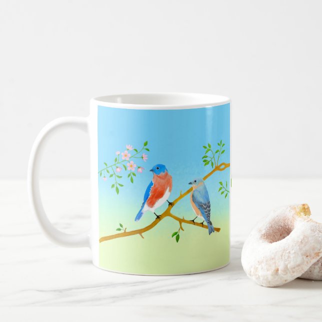 Bluebirds Classic Mug (With Donut)