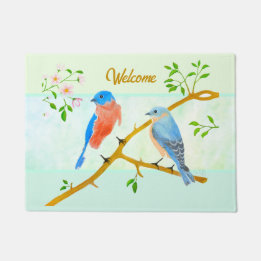 Bluebirds Doormat