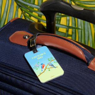 Bluebirds Double-Sided Luggage Tag