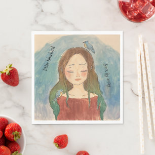 Bluebirds Girl Don't Fly Away Napkin