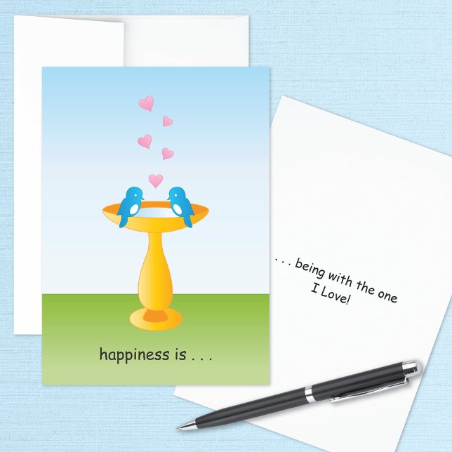 Bluebirds in Love Anniversary Card (Creator Uploaded)