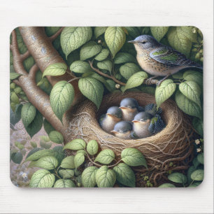 Bluebirds In Nest Mouse Pad