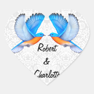 Bluebirds of Happiness Engagement Heart Stickerz Heart Sticker