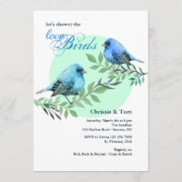 Bluebirds on a Branch Invitation