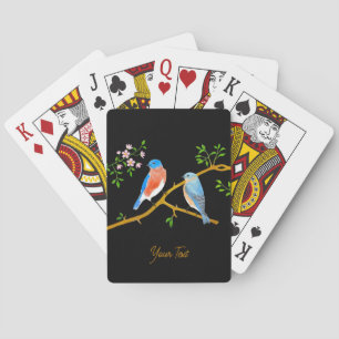 Bluebirds Playing Cards