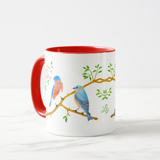 Bluebirds Red Combo Mug (Front Left)