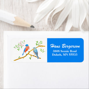 Bluebirds Return Address Labels