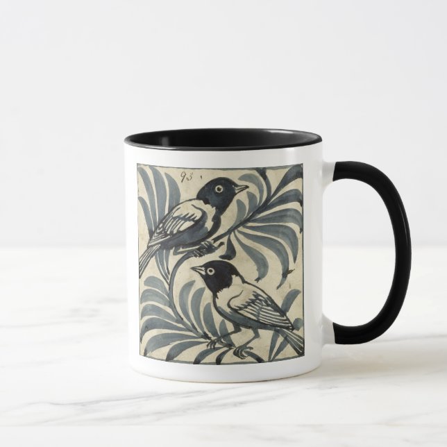 Bluebirds (w/c on paper) mug (Right)