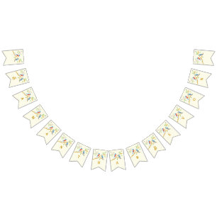 Bluebirds Wedding Bunting Flags