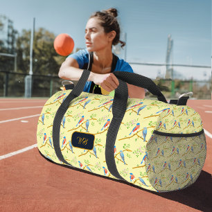 Bluebirds Yellow Duffle Bag