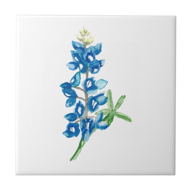 Bluebonnet 2 ceramic tile (Front)