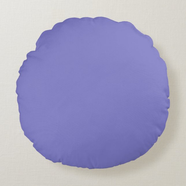 Bluebonnet Bluish-Purple Round Cushion (Front)