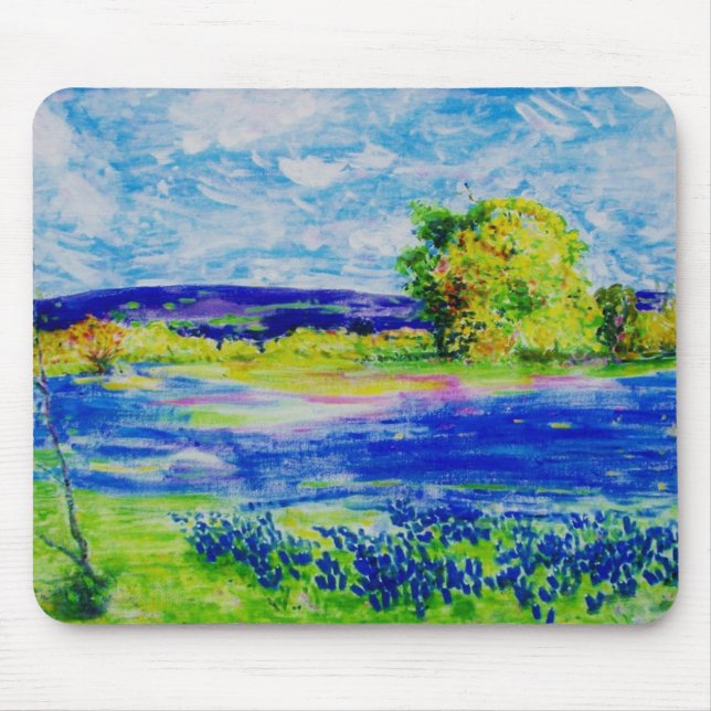 bluebonnet fields forever mouse pad (Front)