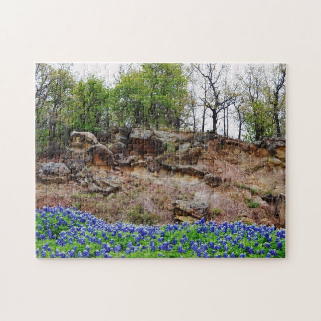 Bluebonnet Flower Blue Flowers Texas Puzzle (Horizontal)