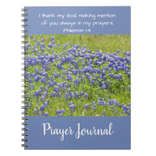 Bluebonnet Flowers Christian Prayer Journal