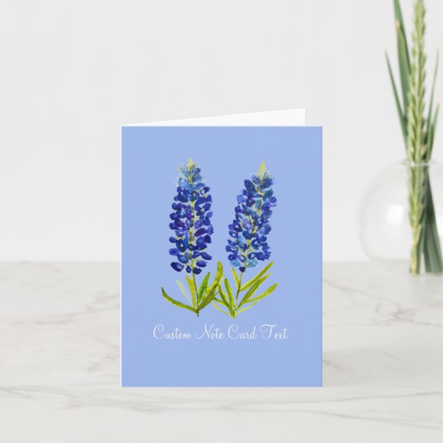 Bluebonnet Flowers Texas Elegant Art  Note Card (Front)