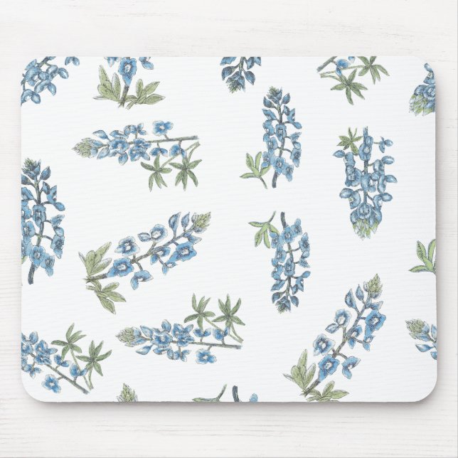 Bluebonnet Pattern Mouse Pad (Front)