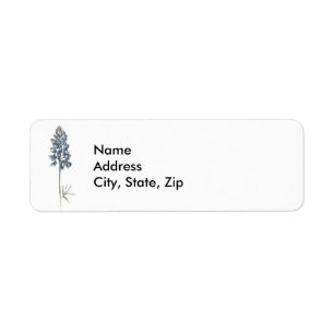 Bluebonnet Return Address Label