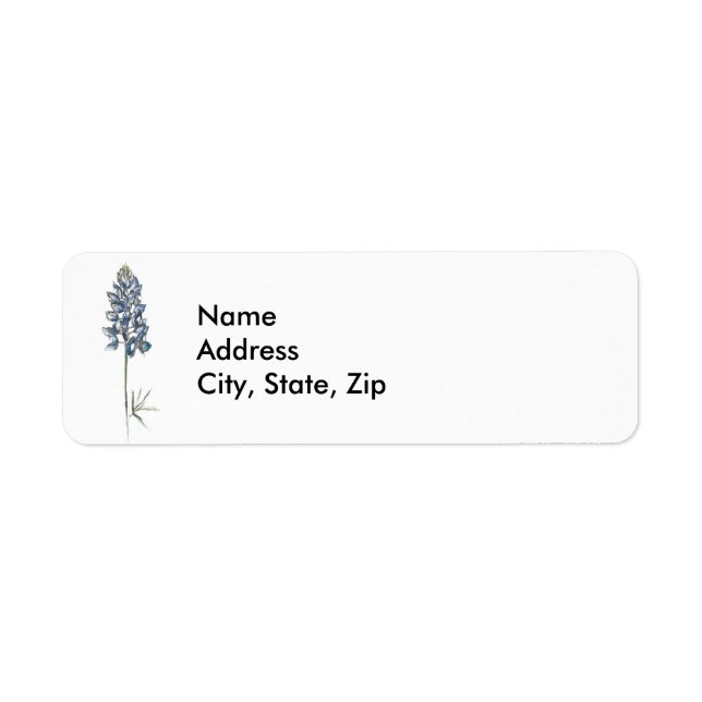 Bluebonnet Return Address Label (Front)