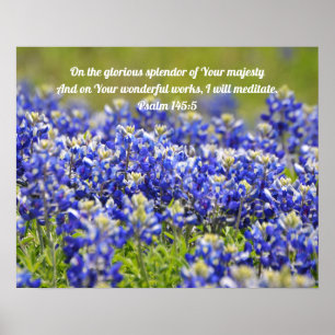 Bluebonnet Scripture Poster