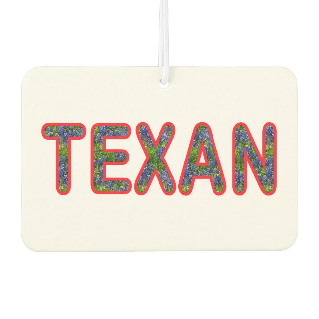 Bluebonnet Texan Car Air Freshener (Front)
