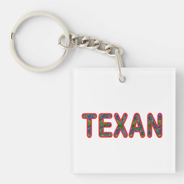 Bluebonnet Texan Key Ring (Front)
