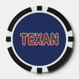 Bluebonnet Texan Poker Chips