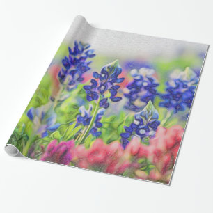Bluebonnet Themed Gift Wrap