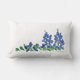 Bluebonnet Wild Flowers, Texas Flowers Lumbar Cushion