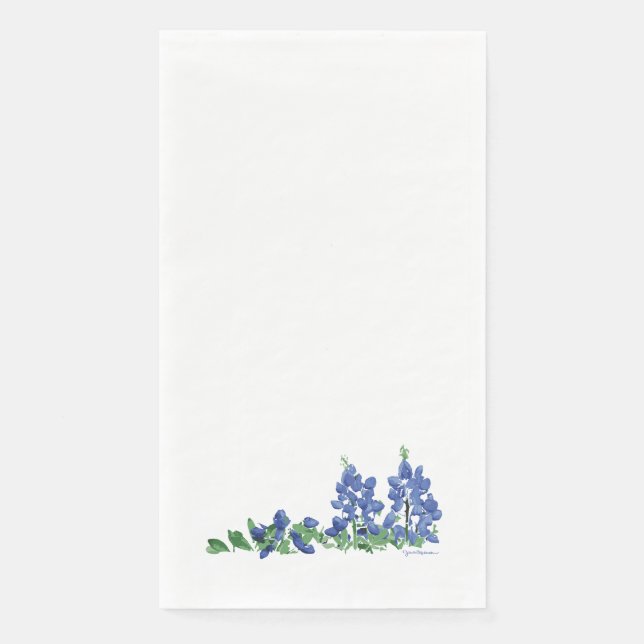 Bluebonnet Wild Flowers, Texas Flowers Napkin (Front)