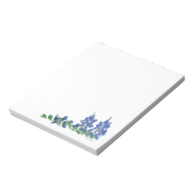 Bluebonnet Wild Flowers, Texas Flowers Notepad (Rotated)