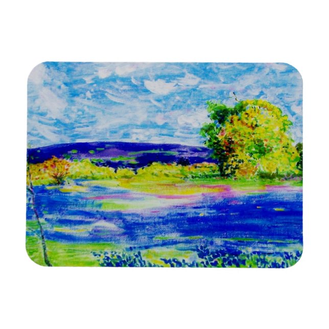 bluebonnet wildflowers magnet (Horizontal)