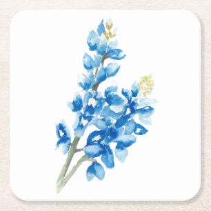 Bluebonnets 4 square paper coaster