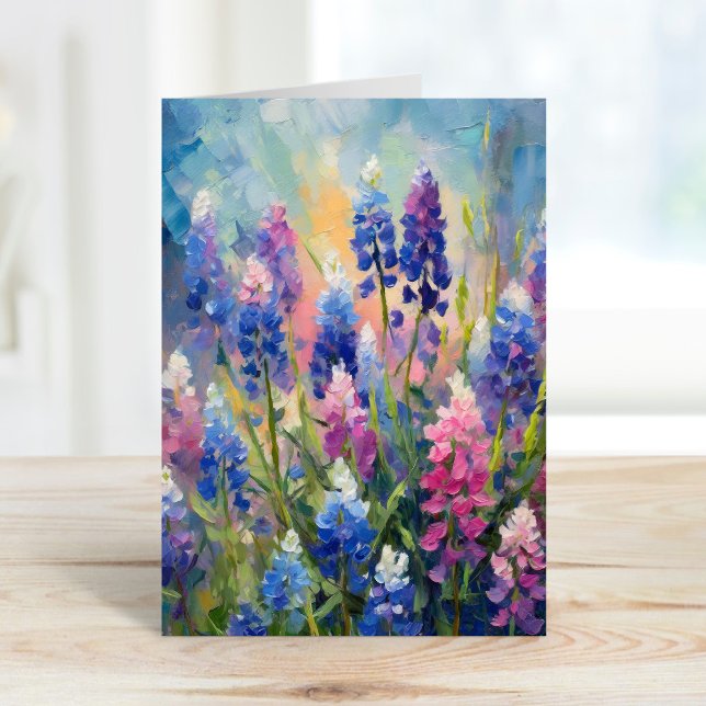 Bluebonnets Abstract Floral Art Card (Creator Uploaded)