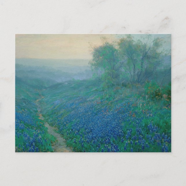 Bluebonnets at Dawn, Onderdonk Postcard (Front)