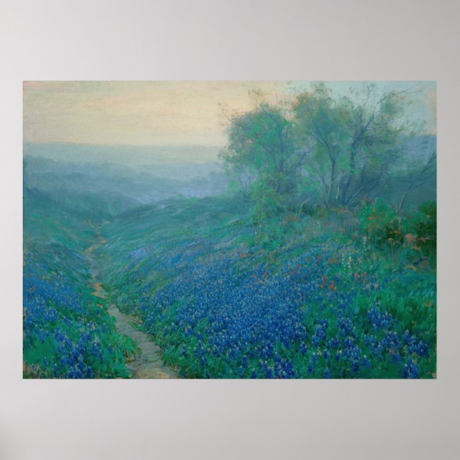 Bluebonnets at Dawn, Onderdonk Poster (Front)