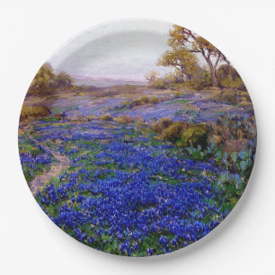 Bluebonnets at Twilight, North of San Antonio Paper Plate
