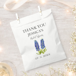 Bluebonnets Blue Flowers Bridal Shower Favour Bag