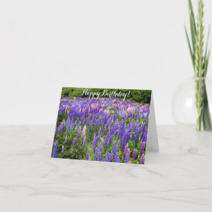 Bluebonnets Blue Flowers Texas Birthday Floral Tha Thank You Card