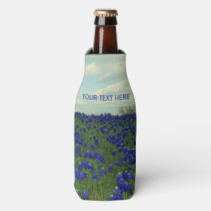 Bluebonnets Blue Flowers Texas Floral Bottle Cooler