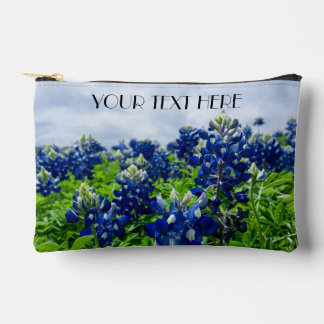 Bluebonnets Blue Flowers Texas texan Floral Accessory Pouch